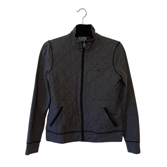 Vintage Ralph Lauren S gray long sleeve turtleneck jacket active workout hiking